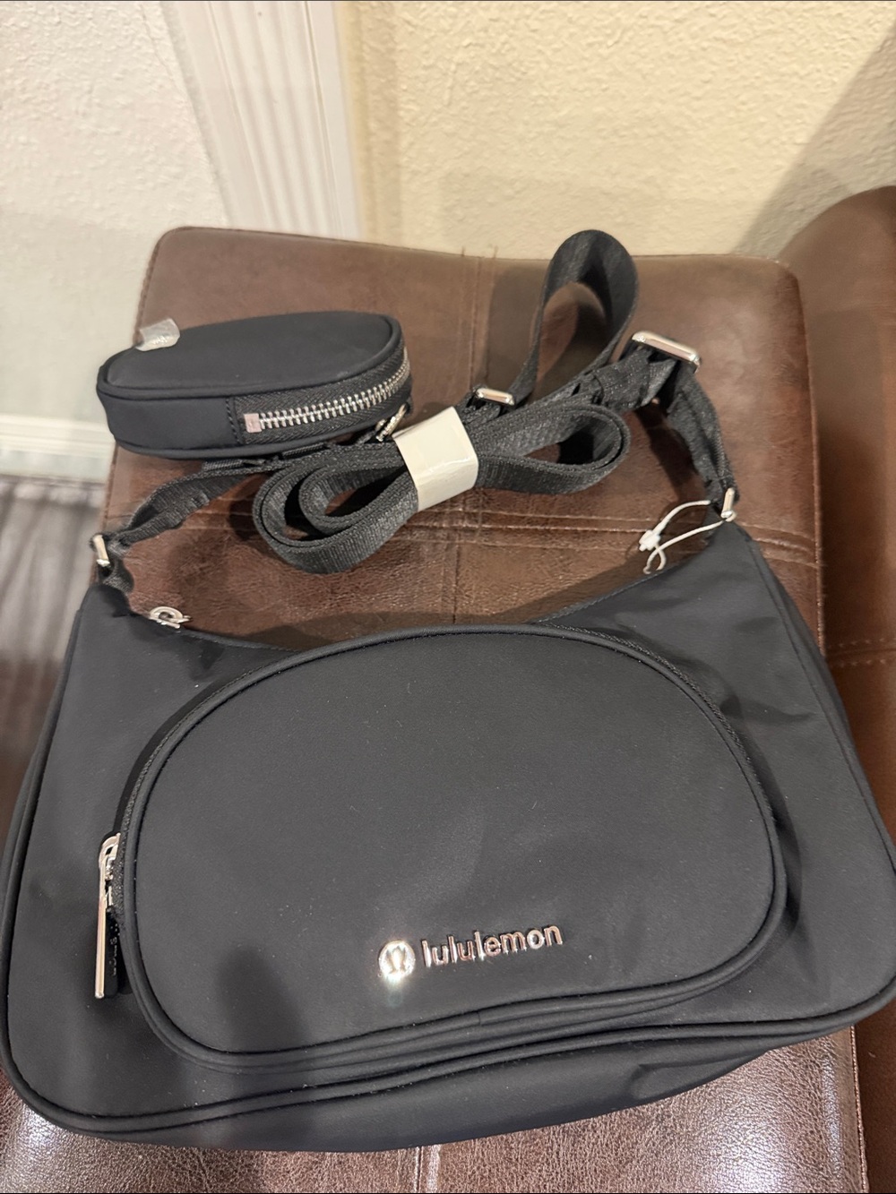Lululemon athletica Black Crossbody with Removable nano Coin Pouch NWOT